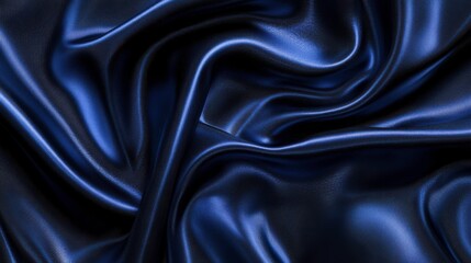 Fototapeta premium Elegant Blue Silk Fabric with Dynamic Angles