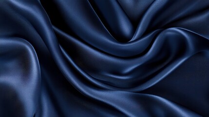 Fototapeta premium Elegant Blue Satin Fabric Background for Design