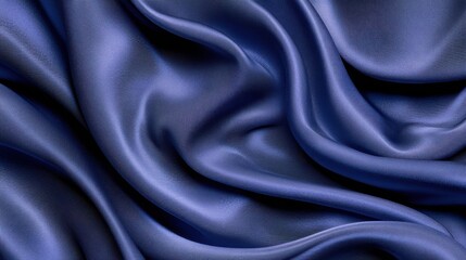 Fototapeta premium Elegant Blue Silk Fabric with Soft Lighting Effects