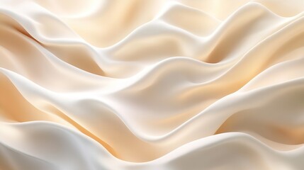 Fototapeta premium Soft waves of fabric create serene and elegant atmosphere, showc