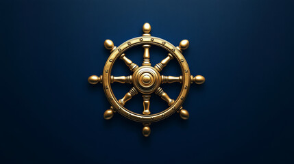 Obraz premium vector logo ship wheel