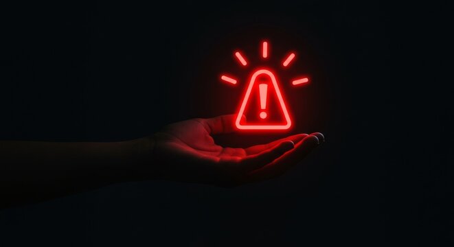 Exclamation mark and caution sign for internet network security Triangle caution warning sign for notification error and maintenance Internet malware viruses destroying computer