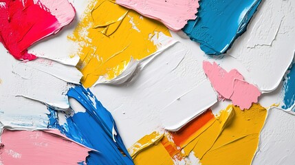 Colorful paint strokes create an abstract composition with vibra