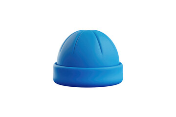 Fototapeta premium A 3D rendered image of a blue beanie, a winter hat. background removed