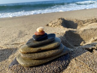 stones on the beach yen