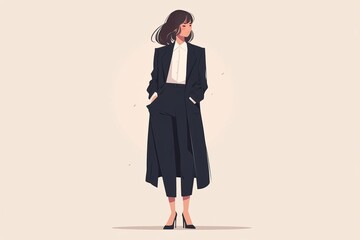 strong independent Woman wearing office attire 