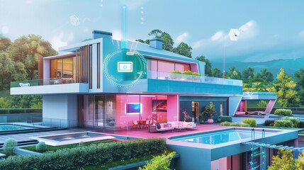 Obraz premium 3d render of a house