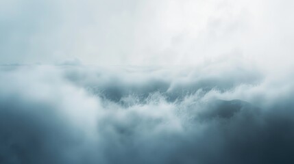 Obraz premium The sky is filled with clouds, creating a moody and mysterious atmosphere. The clouds are thick and dark, giving the impression of an impending storm. Concept of unease and anticipation
