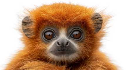 close up of a faced spider isolated on white background 