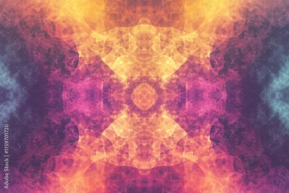 Poster Vibrant abstract fractal patterns featuring colorful gradients and ample copy space for text or artistic expressions. Generative AI