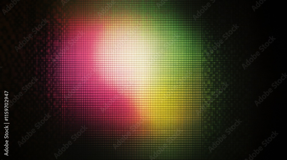 Leinwandbilder glowing abstract mosaic design featuring vibrant pixelated elements and vivid color transitions in a