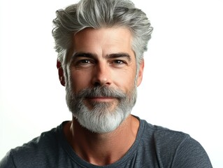 Obraz premium Grey-haired Man with Beard
