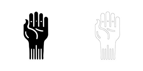 Fototapeta premium Minimalist Hand Logo Design: Simple and striking, this abstract hand logo design is perfect for a brand that seeks a modern and clean aesthetic.