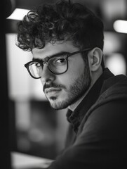 Obraz premium Introspective Businessman