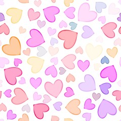 Valentine hearts seamless 14 February love pattern for wrapping paper