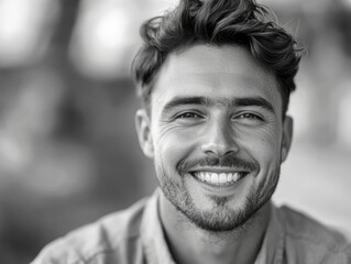 Fototapeta premium Happy Young Man with Beard