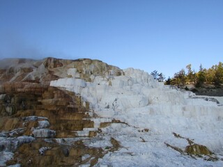 Mammoth Hot Springs in Yellowstone National Park, Wyoming, USA