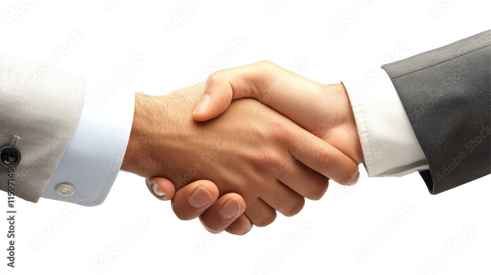 Poster hands shake in a gesture of agreement symbolizing trust and cooperation between two individuals