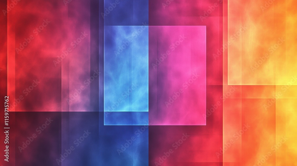 Fototapete Colorful abstract fractal patterns with copy space for text and creative design possibilities. Generative AI