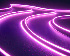Abstract purple neon light trails on a textured surface, creating a dynamic and futuristic design.  Perfect for backgrounds or tech themes.