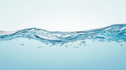 Water wave cosmetics concept. Skin care pure fluid pattern background. Fresh mousturusing gel or serum texture overlay