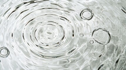 Water wave cosmetics concept. Skin care pure fluid pattern background. Fresh mousturusing gel or serum texture overlay