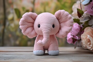Adorable pink elephant ideal for home decor or a present