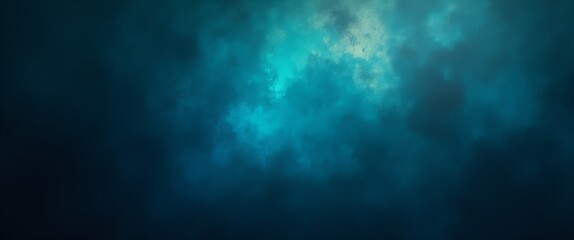 Dark Abstract Background with Turquoise and Blue Smoky Texture for Design and Template