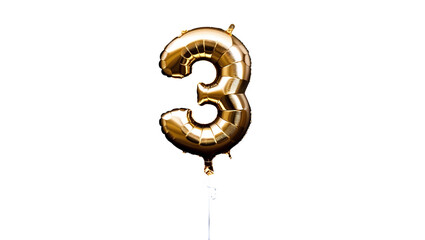 Number 3 balloon , birthday and anniversary balloon 