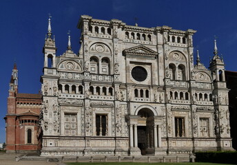 Fototapeta premium View of the cathedral of Certosa di Pavia, Lombardy, Italy