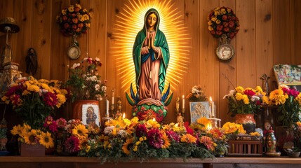 Fototapeta premium statue of the virgin mary
