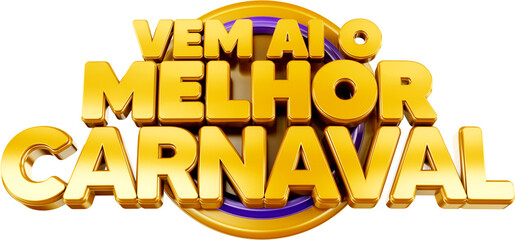 logotipo 3d ofertas e promocoes de carnaval 3d renderizacao carnaval do brasil

