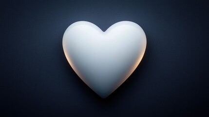 Obraz premium Emotional heart symbol digital art simple background minimalist design close-up view love concept