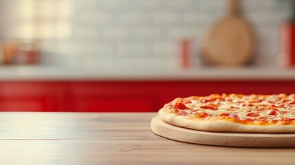 Homemade pizza, pizza closeup, pizza at the kitchen, International Pizza Day