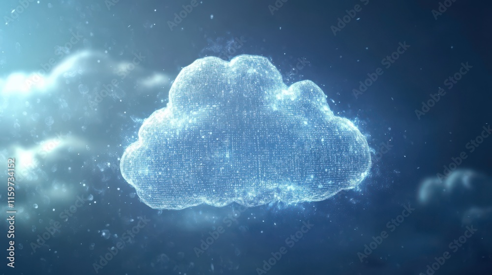 Poster animated cloud interface for software development