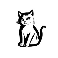 Cat with Alert Posture - Active Pet Vector