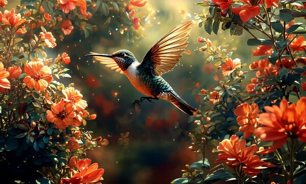 hummingbird on a branch