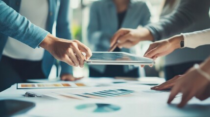 Office team collaboration. Featuring a group engaged in a brainstorming session