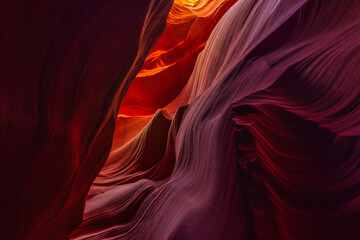 abstract background in famous antelope canyon near page in arizona