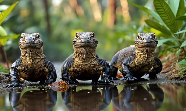 stunning Komodo's dragon in the wild