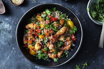 Recipe for teriyaki chicken with whole grain rice