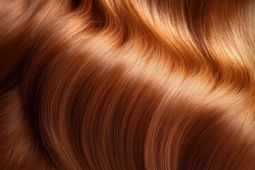 Stunning red haired model with flawless shine Close up shot