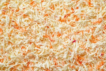 Fototapeta premium Texture backdrop of coleslaw salad The idea of nutritious eating