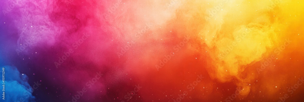 Aufkleber Vibrant explosion of colors creating a captivating backdrop with space for creative text and design installations. Generative AI