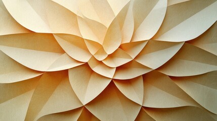 This image showcases a stunning abstract design resembling a layered flower crafted from textured paper, embodying modern geometric aesthetics.
