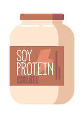 Organic soy protein in bottle