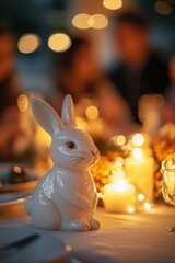 Goldverzierte Ostereier in Körben