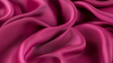 Obraz premium smooth elegant wavy deep red silk cloth fabric material texture. silk satin Shiny smooth fabric. Soft folds. Luxury background