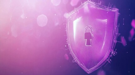 Abstract Technology Shield with Light Background