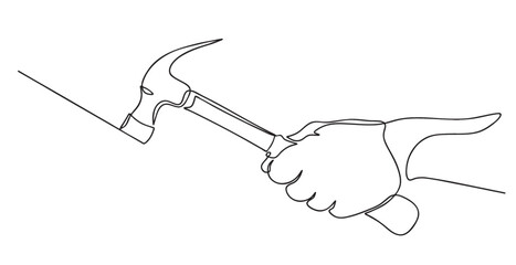 hand with hammer